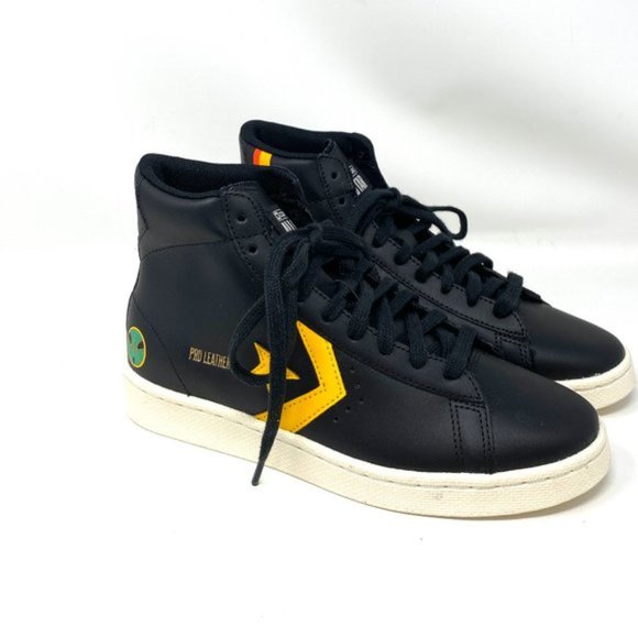 💖MEGA SALE💖Converse Women 271168C PRO LEATER Black Gold Basketball Sneakers - Picture 2 of 9